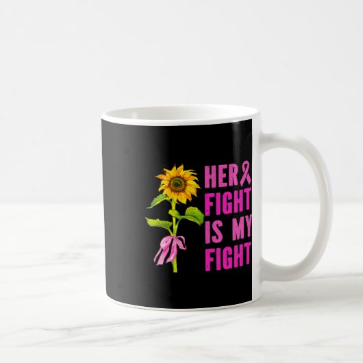 Mug Son combat est mon combat Conscience du cancer du (Droite)