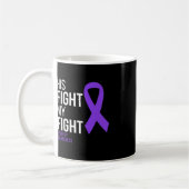 Mug Son combat est Mon combat Epilepsie Conscience Moi (Gauche)