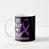Mug Son Combat Est Mon Combat Epilepsie Seizure Purple (Gauche)