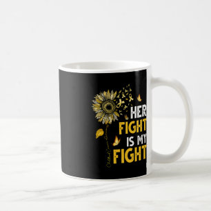Mug Son combat est mon combat Gold Ribbon Cancer de l'