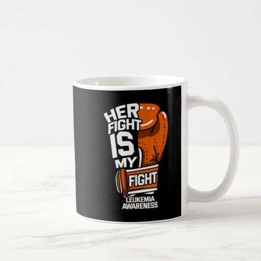 Mug Son combat est mon combat Leucémie Sensibilisation (Droite)