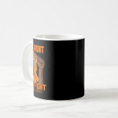 Mug Son combat est mon combat Leucémie Sensibilisation (Devant gauche)