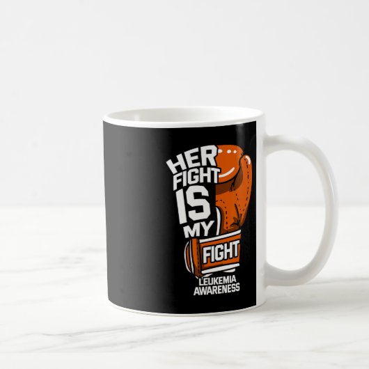 Mug Son combat est mon combat Leucémie Sensibilisation (Droite)