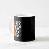 Mug Son combat est mon combat Mois de sensibilisation  (Devant gauche)