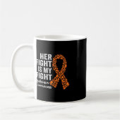 Mug Son combat est mon combat orange soutien Leukemia (Gauche)