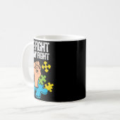 Mug Son Combat Est Mon Combat Sensibilisation à l'Auti (Devant gauche)