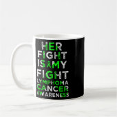 Mug Son combat est mon combat Sensibilisation au cance (Gauche)