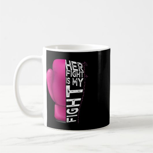 Mug Son Combat Est Mon Gant De Boxe Rose De Combat (Gauche)