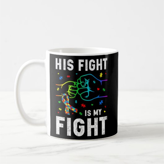 Mug Son Combat Est Mon Puzzle Fist Sensibilisation sur (Gauche)