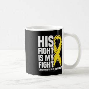 Mug Son Combat Est Mon Ribbon Lutte Cancer Enfance Awa