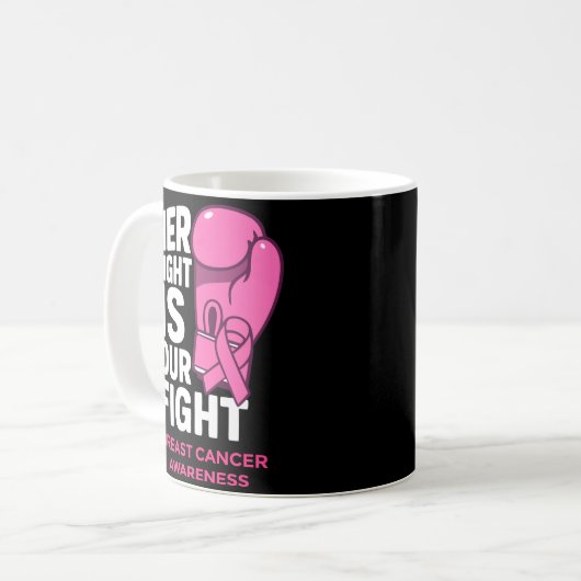 Mug Son combat est notre combat - Sensibilisation au c (Devant gauche)