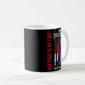 Mug Son Combat Fille Tcd Sensibilisation Drapeau Améri (Devant droit)