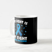 Mug Son combat Mon combat contre le ruban T1D Sensibil (Devant gauche)