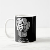 Mug Son combat mon combat mois de sensibilisation au c (Gauche)