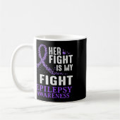 Mug Son Combat Ruban Violet de Sensibilisation à l'Épi (Gauche)