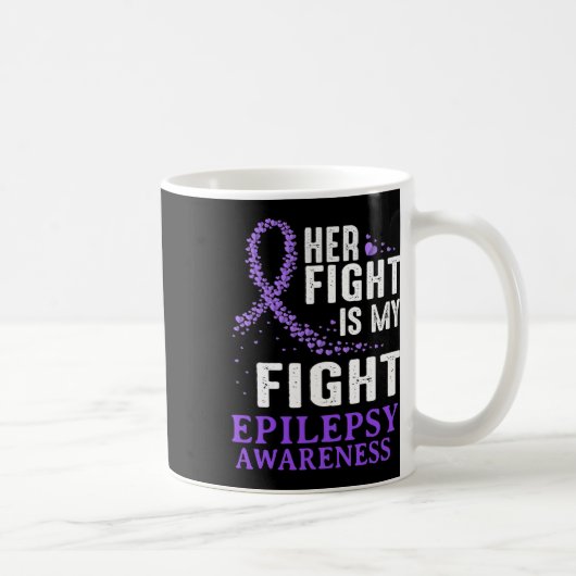 Mug Son Combat Ruban Violet de Sensibilisation à l'Épi (Droite)