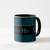 Mug Son et son bleu Cheetah Print et noir (Devant droit)