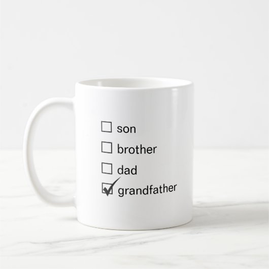Mug Son Frère Papa Grand-père (Gauche)