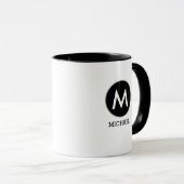 Mug Son nom Monogram Black White (Devant droit)