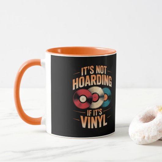 Mug Son pas de thésaurisation si son vinyle (Avec donut)