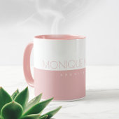 Mug Son Professionnel (architecte) mi-rose mi-blanc
