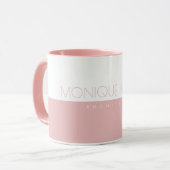 Mug Son Professionnel (architecte) mi-rose mi-blanc (Devant gauche)