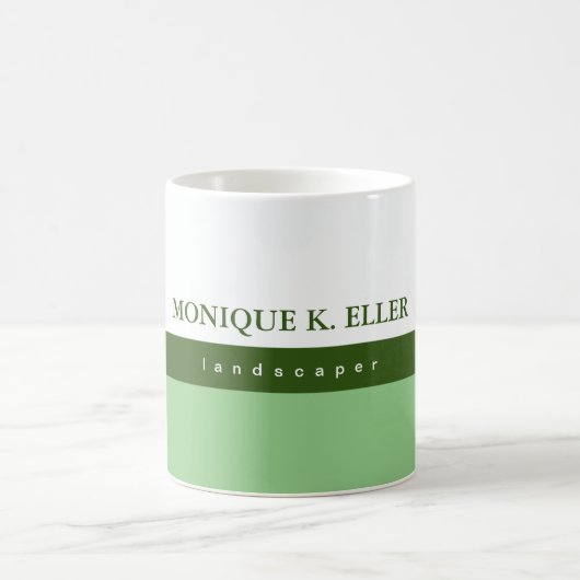 Mug son professionnel demi-blanc mi-vert (Centre)