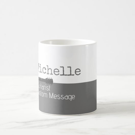 Mug son professionnel (guitariste) mi-gris mi-blanc (Centre)