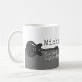 Mug son professionnel (guitariste) mi-gris mi-blanc (Gauche)