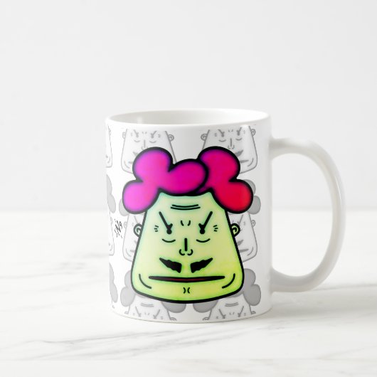 Mug Son visage de dessin animé Mustache v1-1 (Droite)