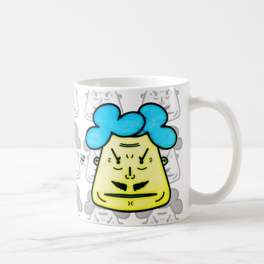 Mug Son visage de dessin animé Mustache v2-1 (Droite)
