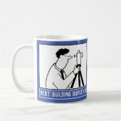 Mug Sondage sur l'arpenteur de bâtiments avec le nom d (Gauche)