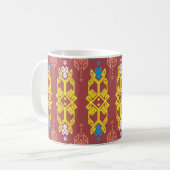 Mug Songket Tenun Geometrik Motif sans couture avec Cr (Devant gauche)