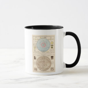 Mug Sonnensystem, Mondkarte Celestial Map
