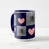 Mug Sonnerie de coeurs d'éléphant de bébé Tasse-F-par (Devant gauche)