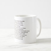 Mug Sonnet 116 de Shakespeare (CXVI) sur le parchemin (Devant droit)