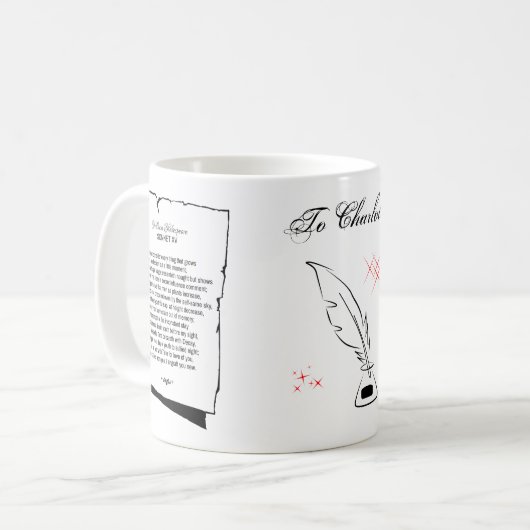 Mug Sonnet 15 de Shakespeare (Devant gauche)