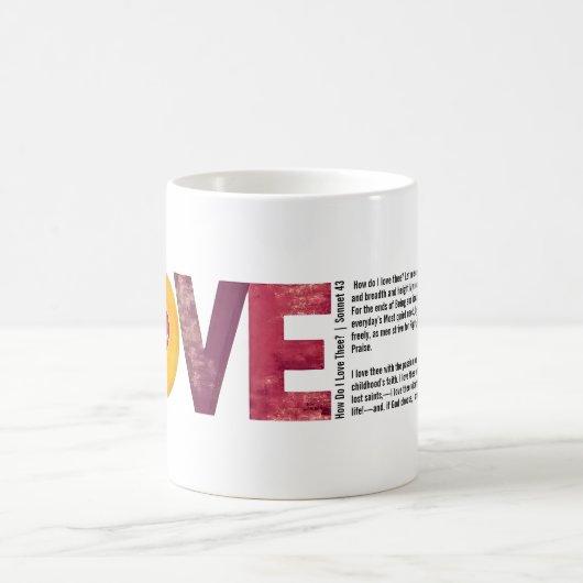 Mug Sonnet 43 personnalisable de la Saint-Valentin vin (Centre)