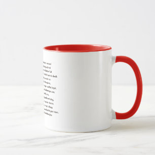 Mug Sonnet 71 (LXXI) de Shakespeare sur le parchemin