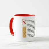 Mug Sonnet 71 (LXXI) de Shakespeare sur le parchemin (Devant gauche)
