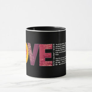 Mug Sonnet de l'amour vintage personnalisable pour la