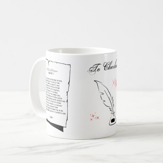 Mug Sonnet Shakespeare 2 (Devant gauche)