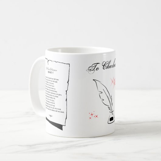 Mug Sonnet Shakespeare 5 (Devant gauche)