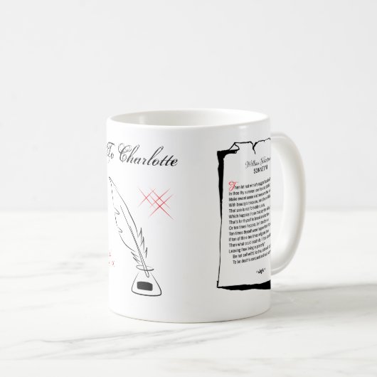 Mug Sonnet Shakespeare 6 (Devant droit)