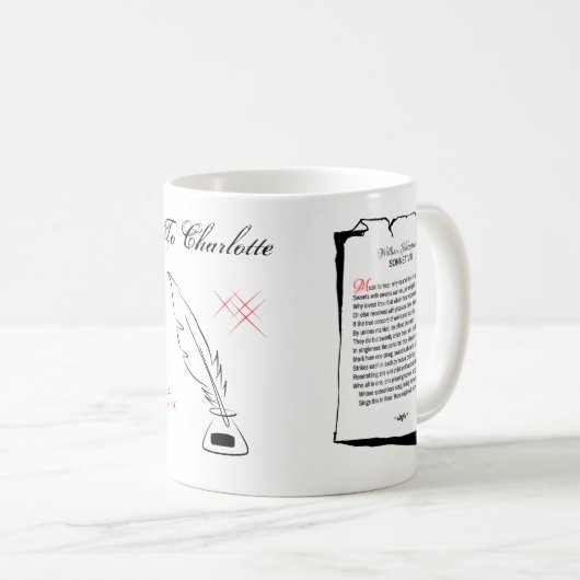 Mug Sonnet Shakespeare 8 (Devant droit)
