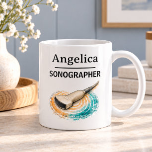 Mug SONOGRAPHE Personnaliser Nom Sonde Échographique C