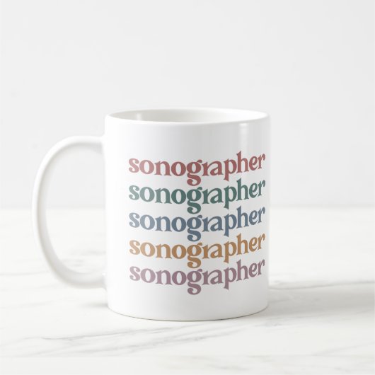 Mug Sonographe Ultrasound Tech Retro Sonographer Cadea (Gauche)