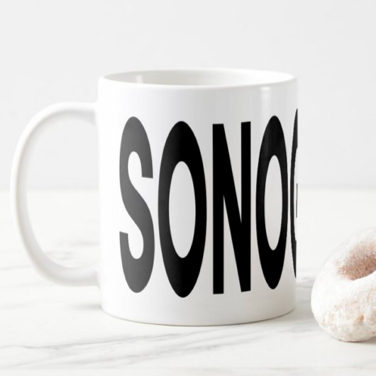 Mug SONOGRAPHIE Typographie Cadeau d'échographie