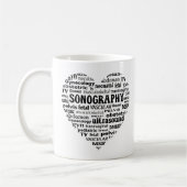 Mug Sonography Specialty Black Heart Sonographer Gift (Gauche)
