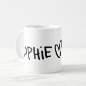 Mug Sophie aime Nana (Devant gauche)